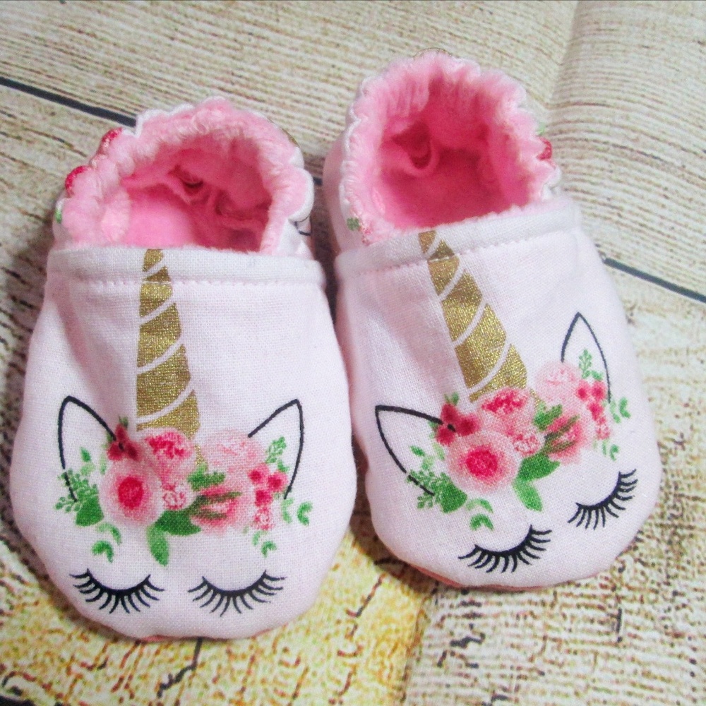 0-3 month baby girl unicorn shoes